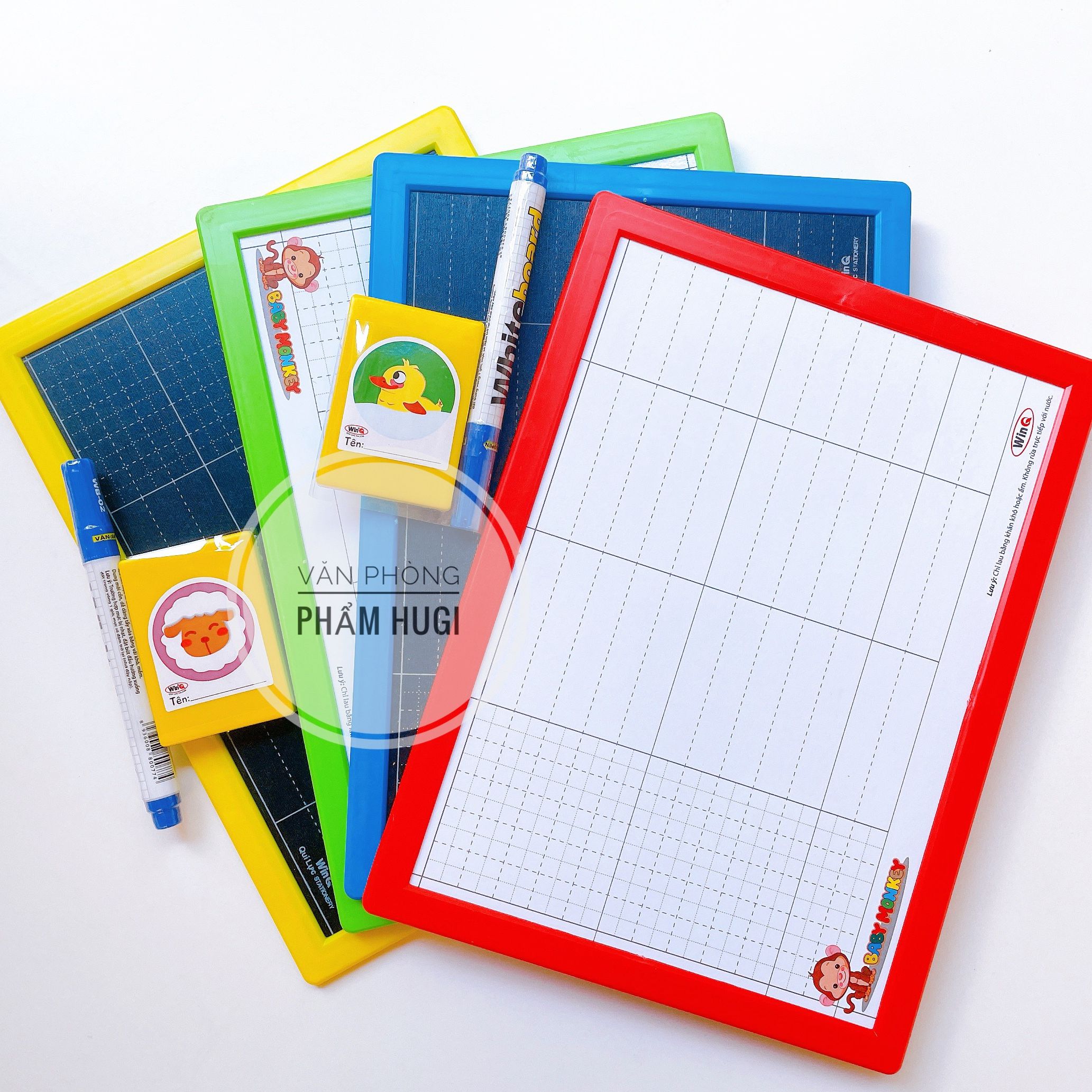 Bảng bộ 2 mặt winq b-01 và b-06 tặng kèm bút lông và xóa bảng