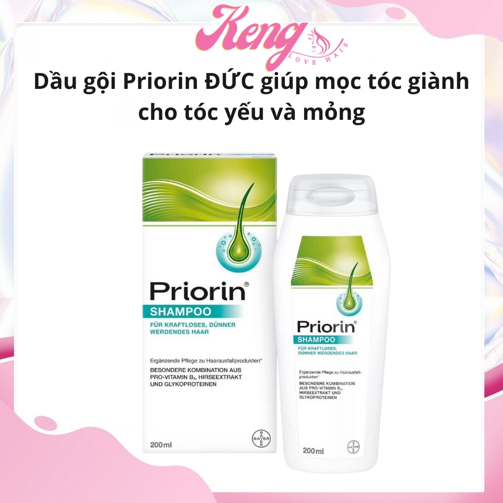 Dầu gội mọc tóc Priorin Đức giúp kích thích mọc tóc dày và dài dành cho tóc rụng yếu, mỏng hiệu quả