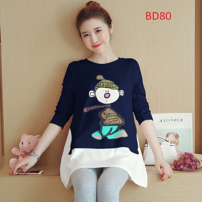 Bộ đồ bầu và sau sinh phối vạt độc đáo mã BD80