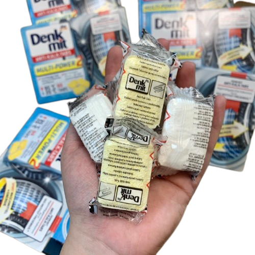 Gói lẻ 10 viên tẩy lồng máy giặt siêu sạch, khử mùi hiệu quả Denkmit- hàng nội địa Đức