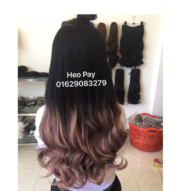 Tóc giả kẹp u omber hồng 😍freeship🥰🥰 kẹp u ku09