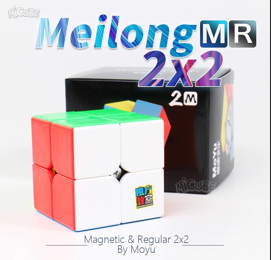 Rubik 2x2 Moyu Meilong 2M Stickerless Nam Châm Từ Tính - Rubik 2 tầng 2x2x2 đồ chơi rubik lập phương phát triển giao dục trí não
