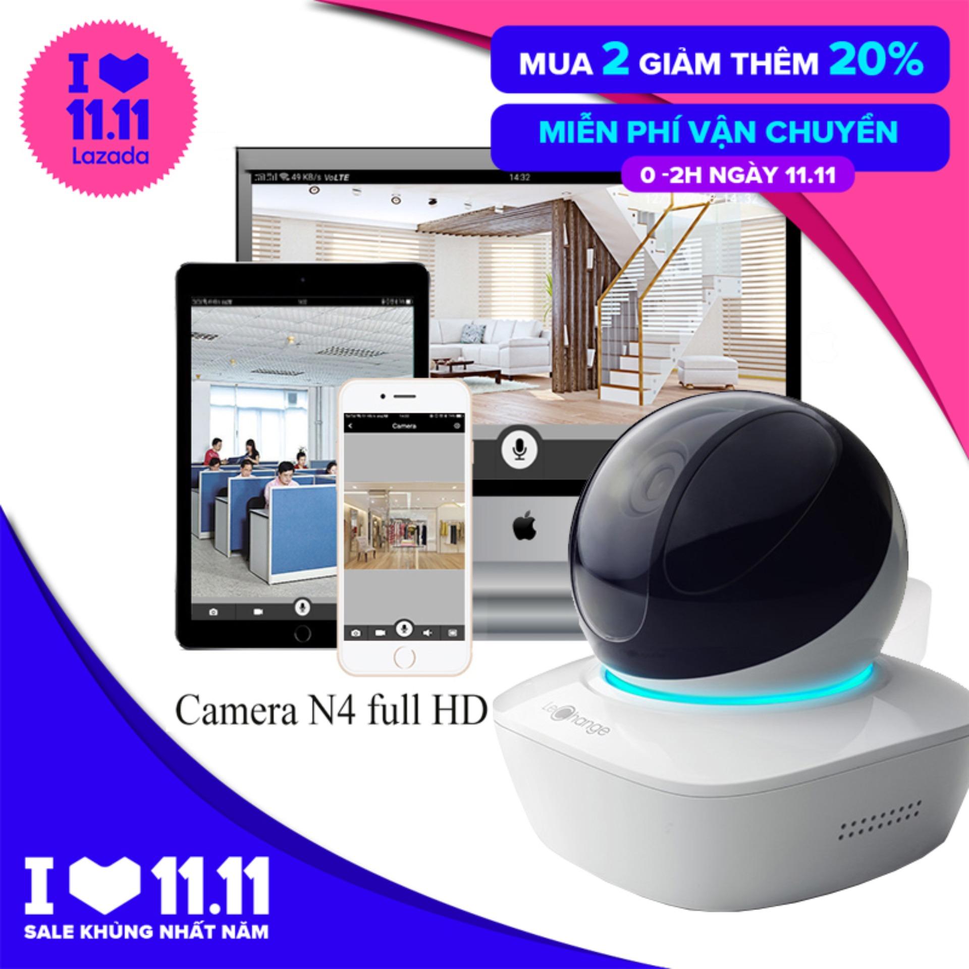 Camera wifi IP Giám Sát, Camera N4 Full HD Cao Cấp, Hồng Ngoại Ban Đêm, Xoay 360 Độ, Đàm Thoại 2 Chiều, SALE 50%, Bảo Hành Uy Tín Lỗi 1 Đổi 1 Bởi Good365