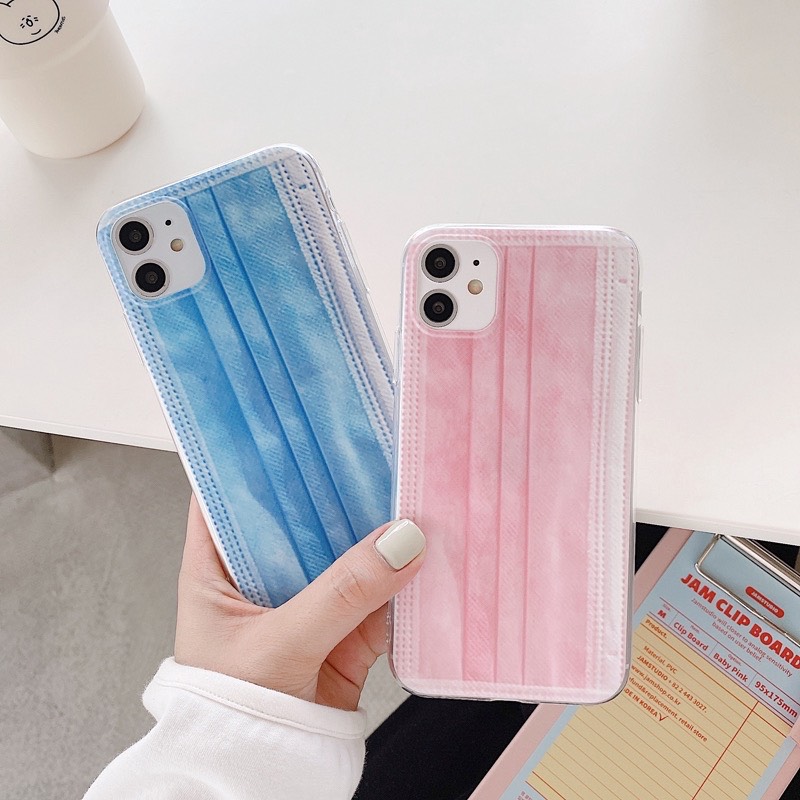 Ốp lưng khẩu trang - silicon case khẩu trang cho iphone 6 đến 11 pro max