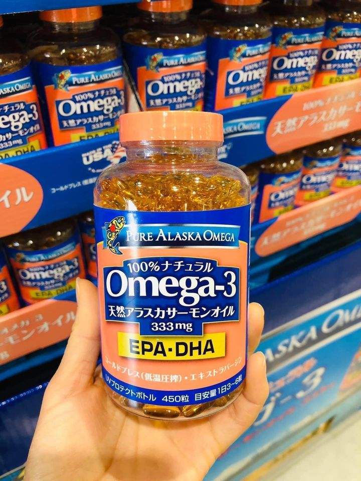 Viên Uống Dầu Cá hồi Omega 3 Pure Alaska Nhật bản hộp 450 viên
