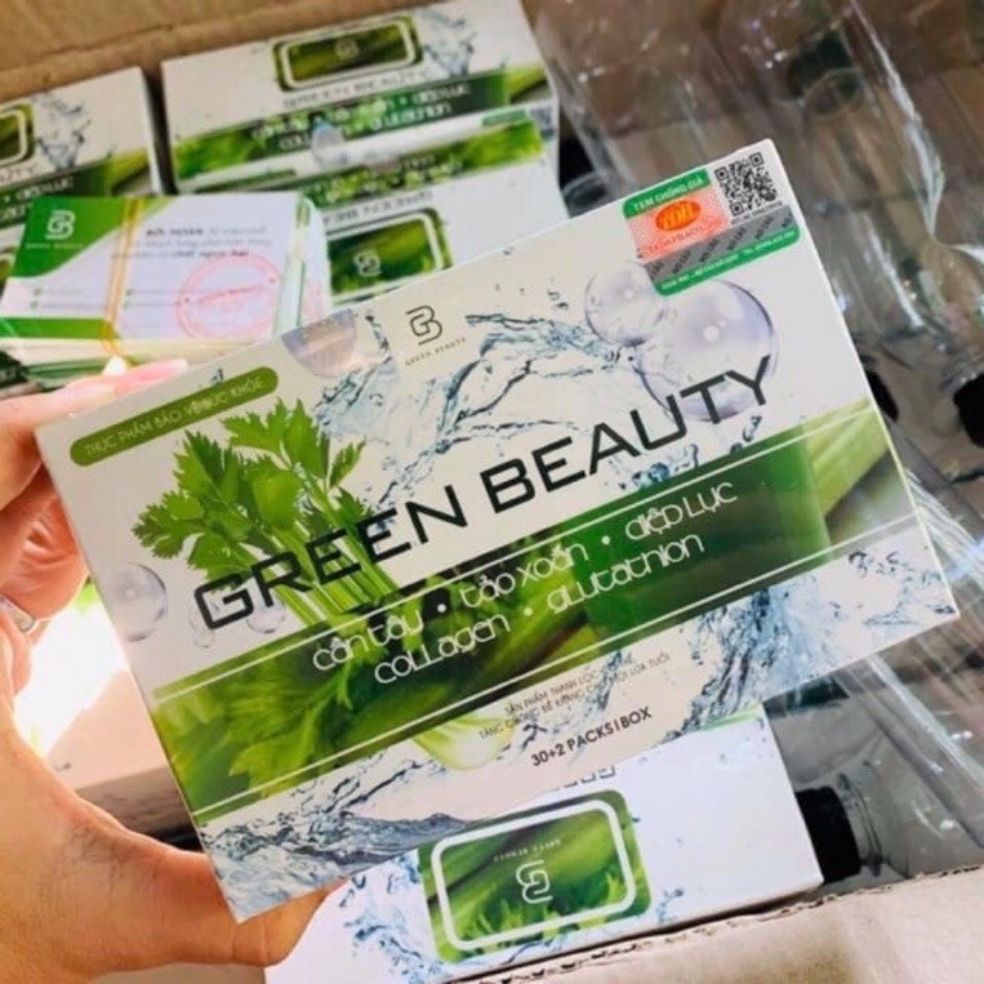Nước ép cần tây green beauty hộp 32 gói- đồ uông tốt cho sức khỏe