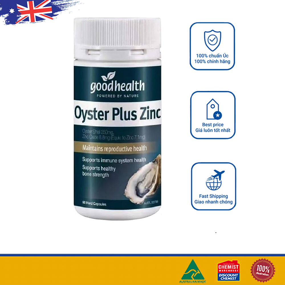 Goodhealth Oyster Plus Zinc viên tinh chất hàu Úc LZD3