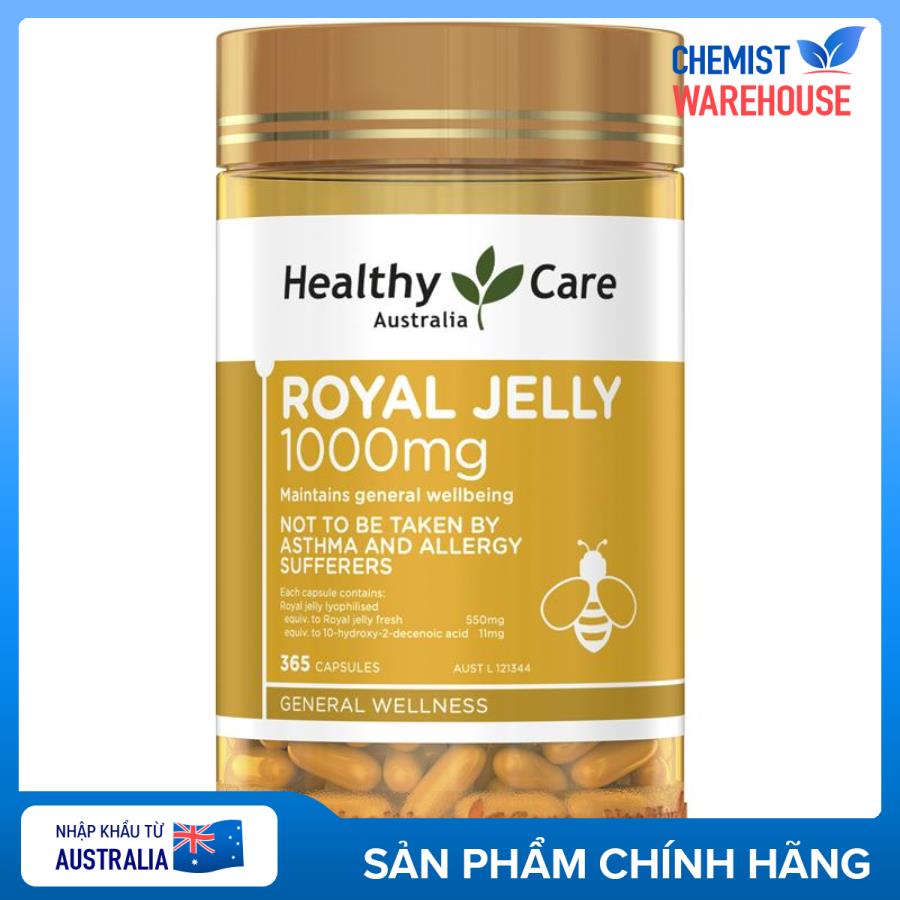 Sữa Ong Chúa Úc Healthy Care Royal Jelly 1000mg 365 Viên - Chemistware