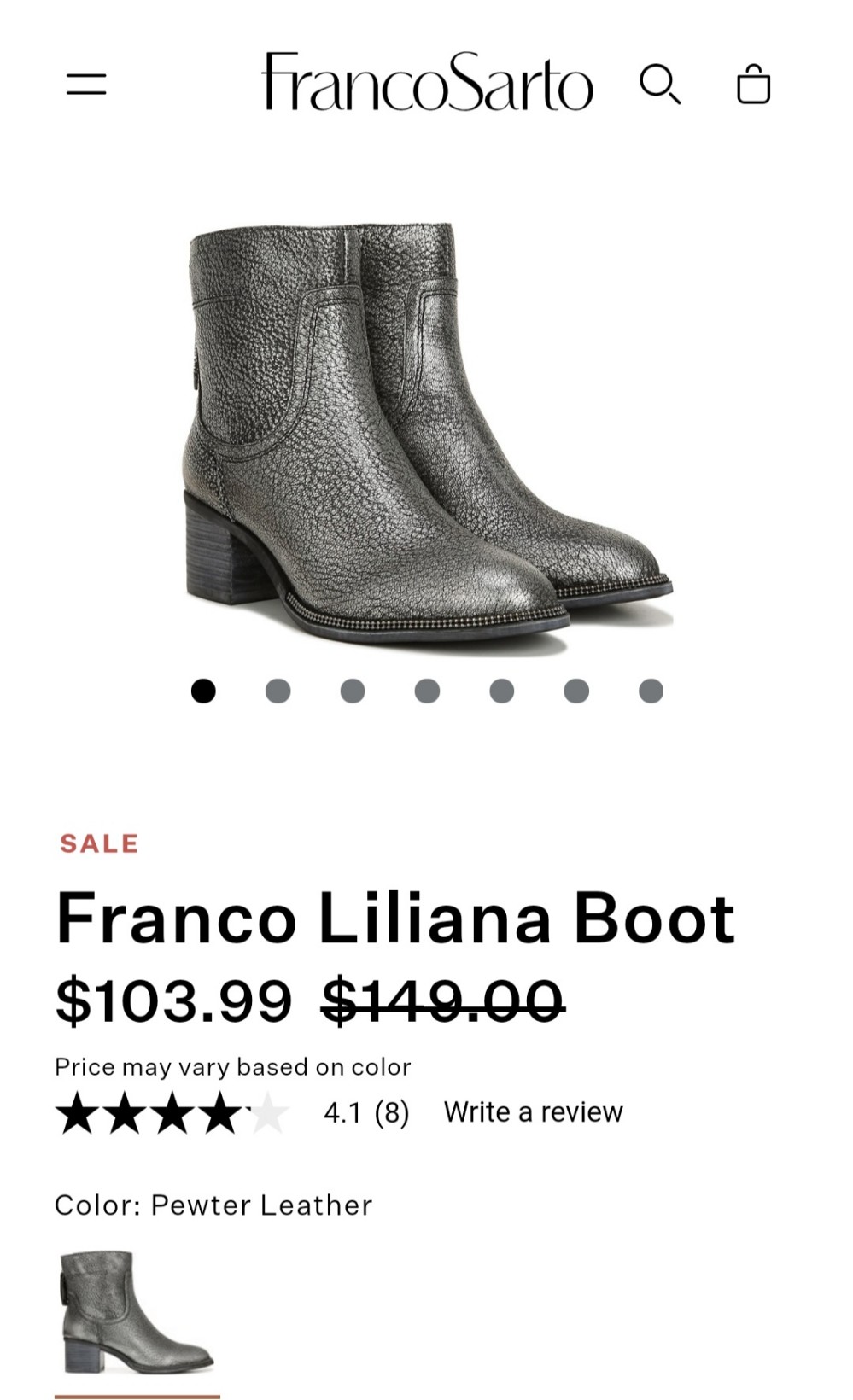 Giày boots cá tính franco sarto xuất xịn