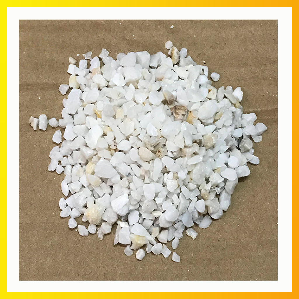 1kg sỏi thạch anh trắng - trang trí hồ cá cảnh, trải nền hồ thủy sinh