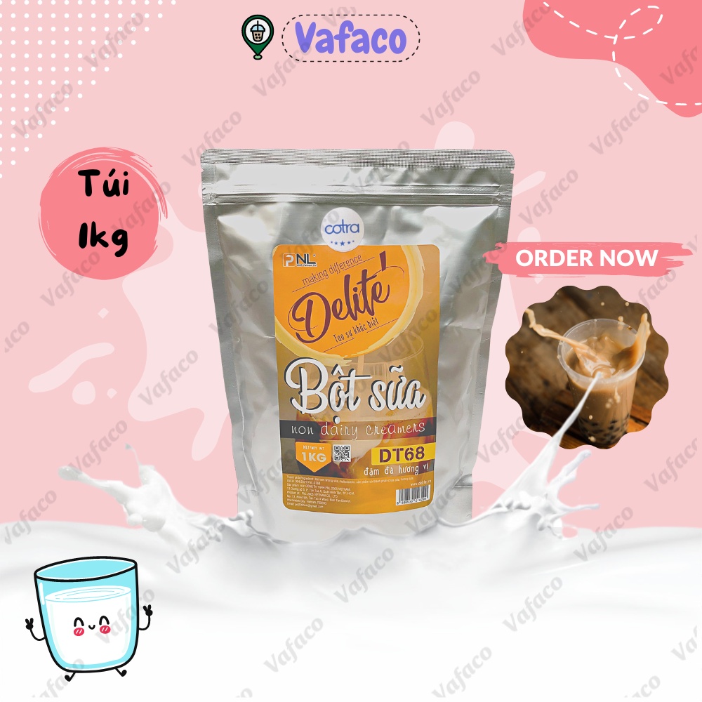Bột sữa đậm đặc CAO CẤP Delite DT68 - Nguyên liệu pha chế trà sữa thượng hạng