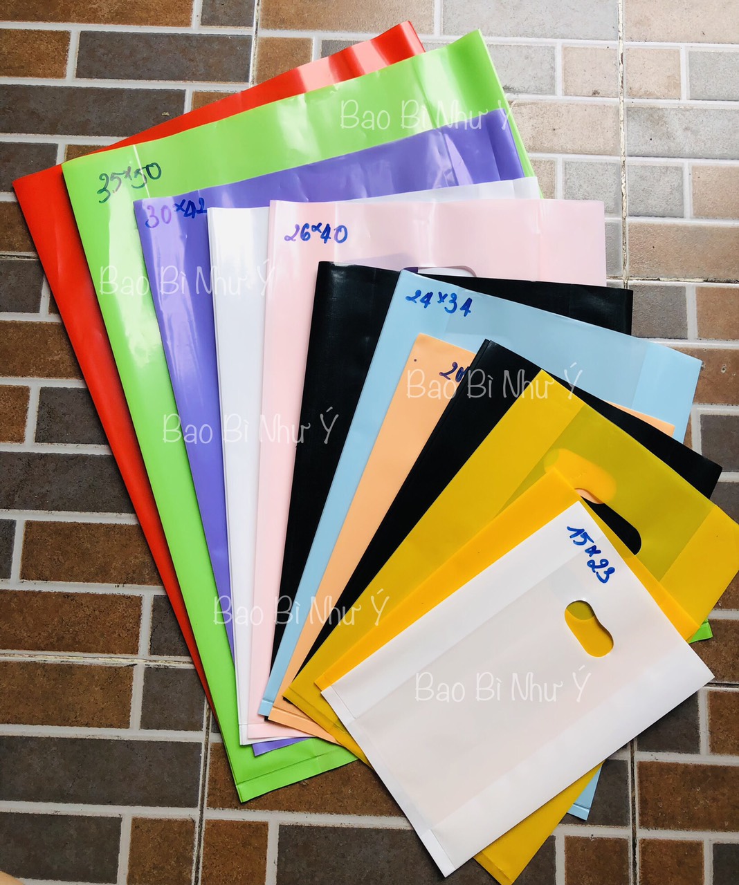 [500gr/size] - túi nilon PE bóng dẻo dai dùng để gói hàng xách hàng mỹ phẩm