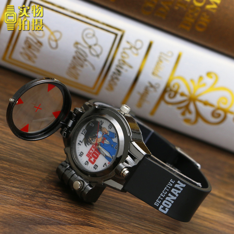 Đồng Hồ Trẻ Em Bé Trai Conan Đeo Tay Có Laser