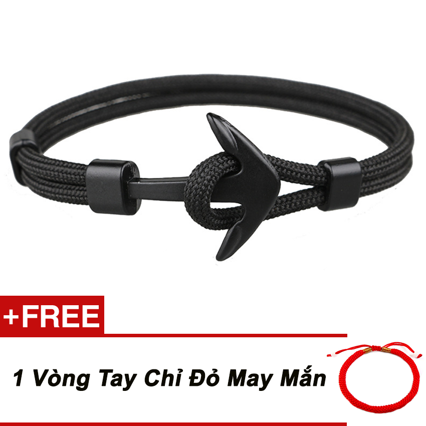 (HCM) Vòng Tay EBI Nam Unisex Mỏ Neo Anchor Lịch Lãm Tặng kèm vòng tay Chỉ Đỏ May Mắn