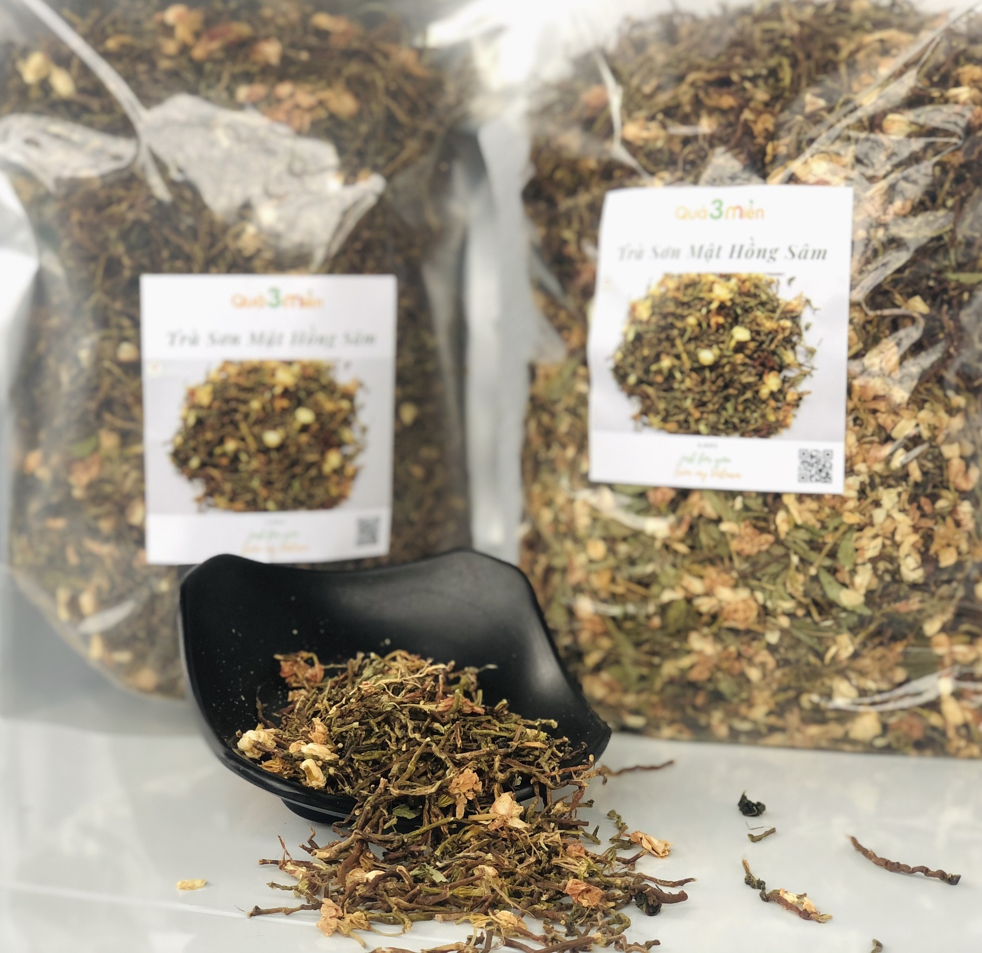 Trà sơn mật hồng sâm 100g thanh nhiệt, giải độc, bảo vệ gan, ổn định huyết áp