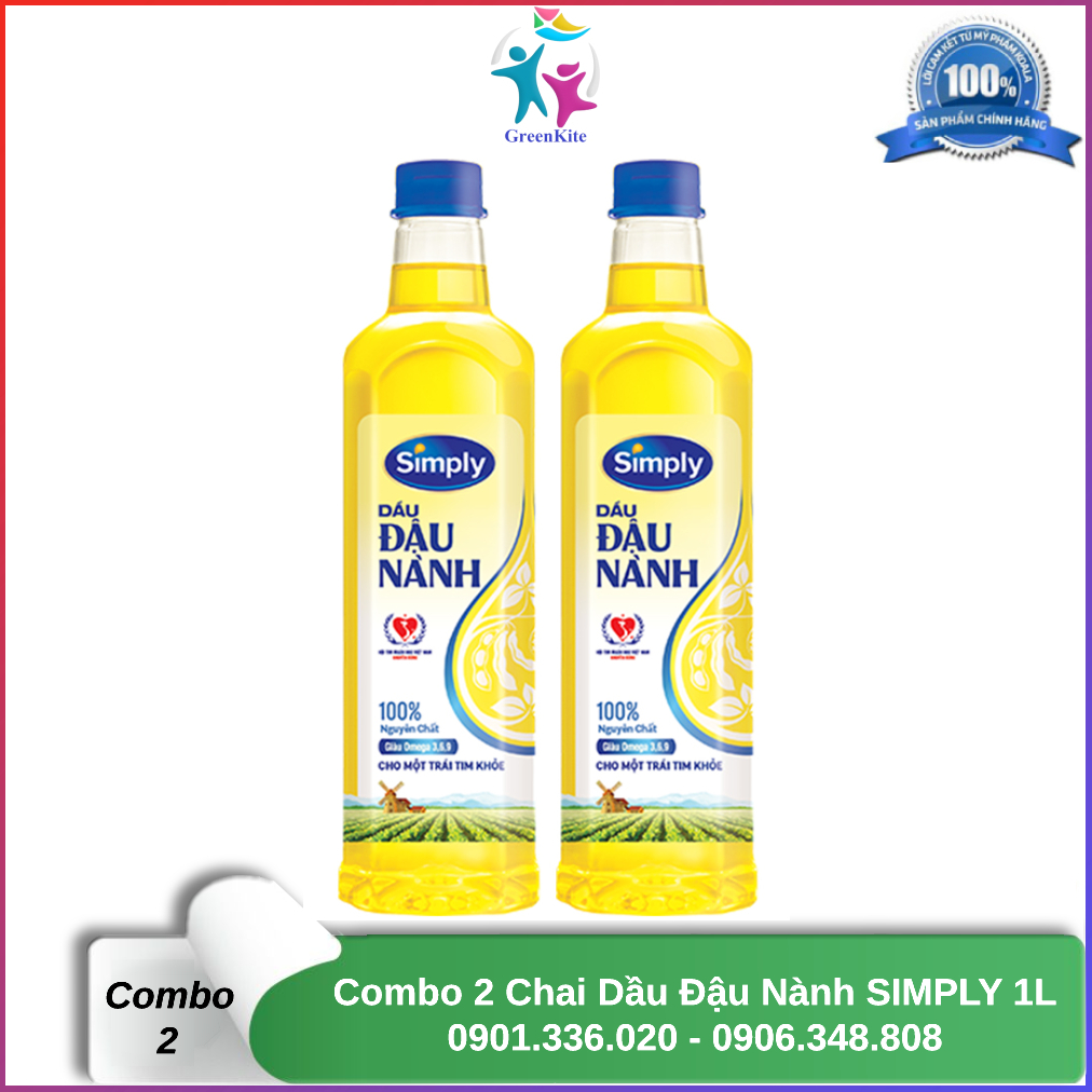 [HCM]Combo 2 Chai Dầu Đậu Nành Simply 1L
