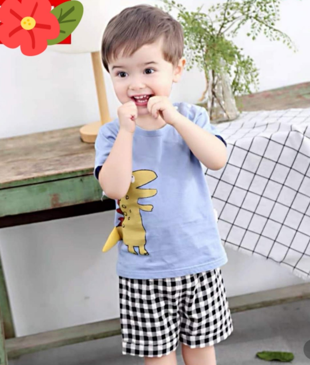 SÉT bộ đồ dành cho bé trai 100% COTTON mềm mịn , thắm hút mồ hôi KL ( 7-20kg )