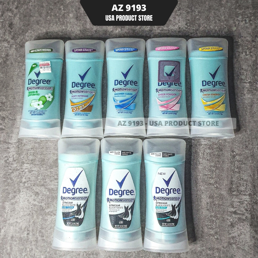 [Mua Tại Mỹ] Lăn Khử Mùi Nữ DEGREE 74g, Dạng Sáp Trắng - Dòng Cao Cấp, Chống Mồ Hôi, Phù Hợp Chơi Thể Thao Và Các Hoạt Động Ngoài Trời - Az 9193