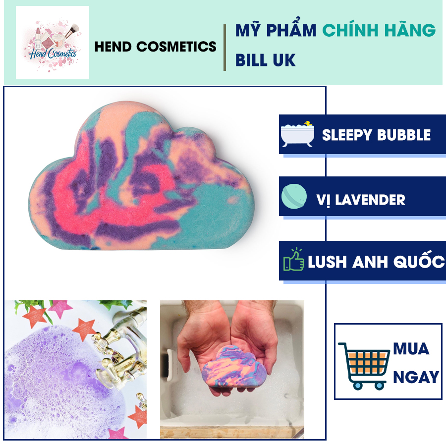 Bánh tạo bọt tắm Lush - Sleepy bubble bar