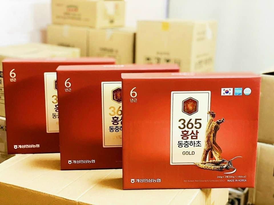 Cao hồng sâm đông trùng hạ thảo 365 gold samsung