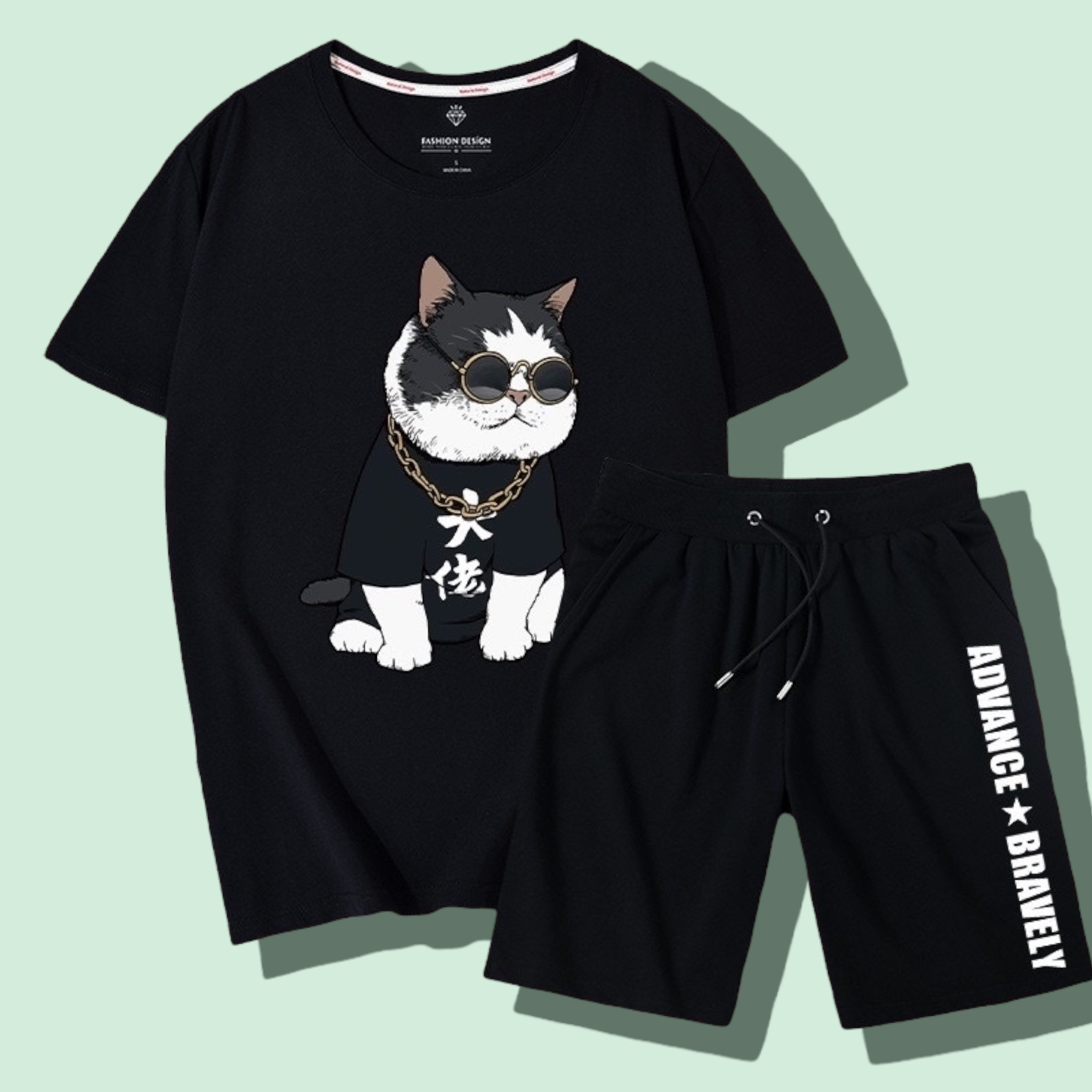 [HCM]ĐỒ BỘ THỂ THAO SET BỘ THỂ THAO IN HÌNH CON MÈO ĐEO MẮT KÍNH SIÊU NGẦU TẬP GYM HAY ĐI CHƠI ĐỀU ĐẸP MẪU MỚI NHẤT