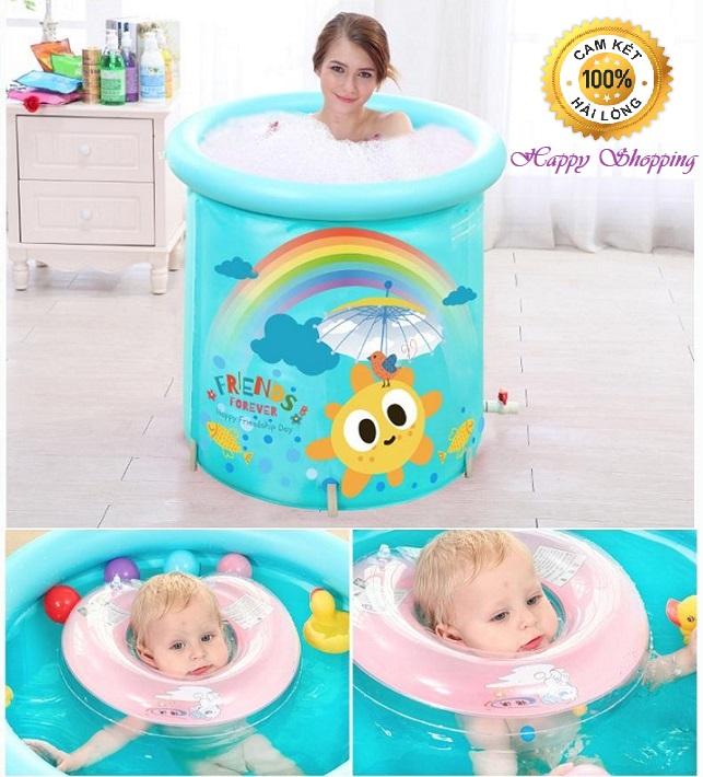 Bồn tắm bơm hơi, bồn tắm, bồn tắm trẻ em gấp gọn cho gia đình tiện lợi