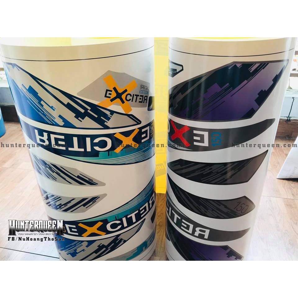 Tem In Uv Cao Cấp. Exciter 150 Đời 2020, Hoàng Hôn Và Bình Minh.Decal Tem Xe Ép Nhiệt Kích Thước Chuẩn