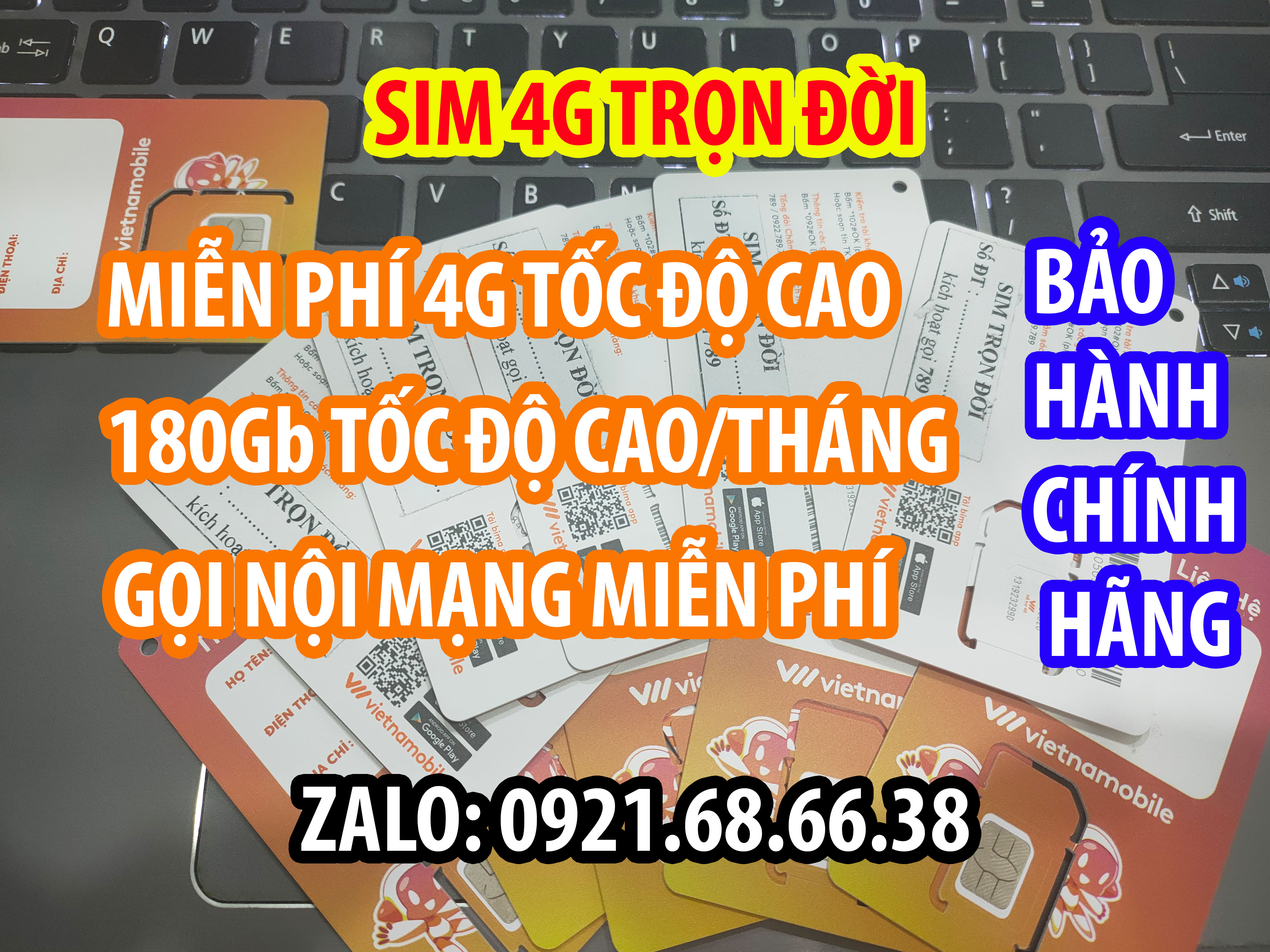 FREESHIP - CHƯA KÍCH HOẠT. Sim 4G Trọn Đời Vietnamobile Sim Tốc Độ Cao Giá Rẻ - Khuyến Mãi Hấp Dẫn 180Gb/Tháng - Nghe gọi nội mạng miễn phí.
