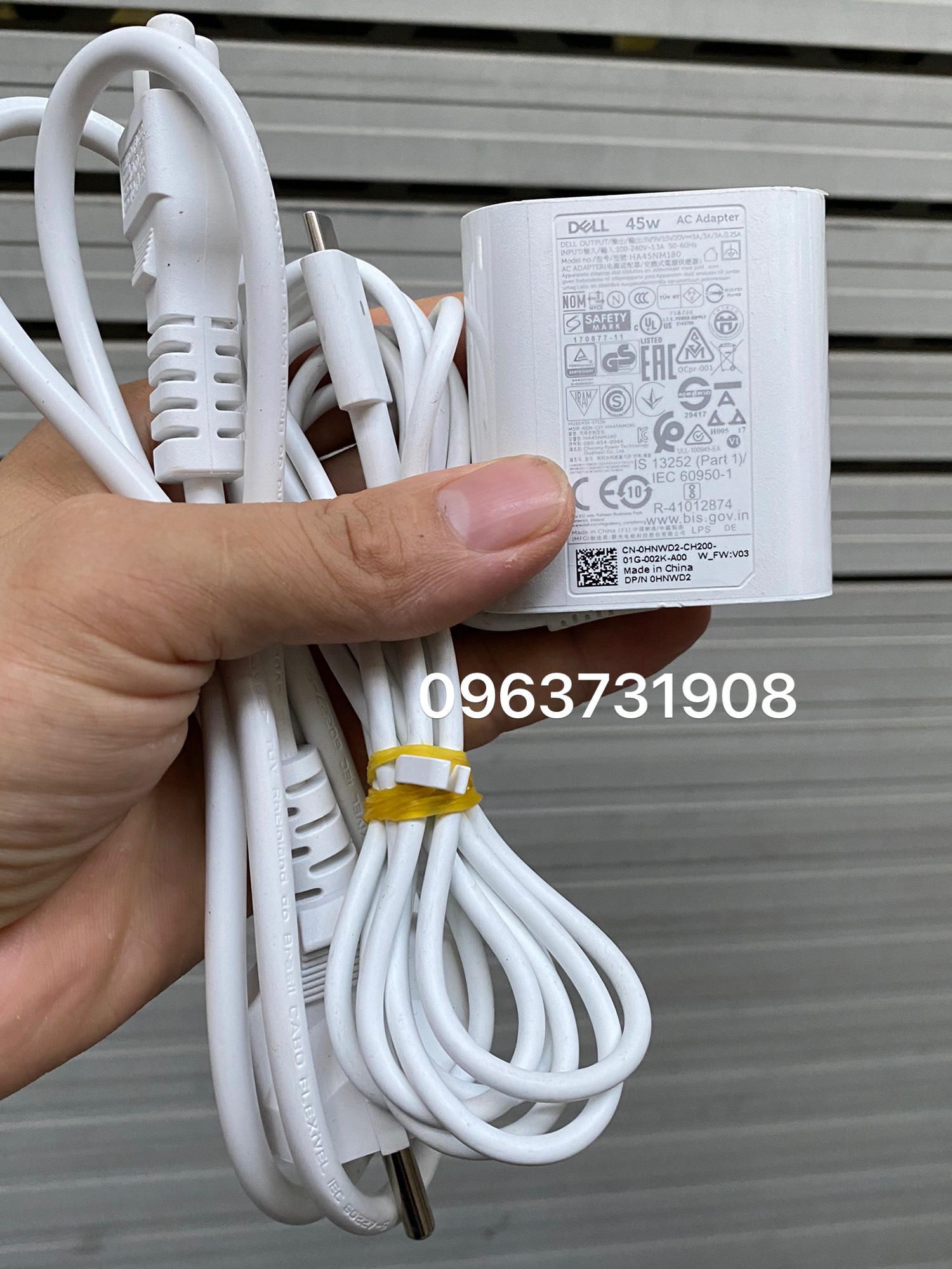 Cục sạc laptop DELL xps13 9310 9300 7390 45W hàng tháo máy