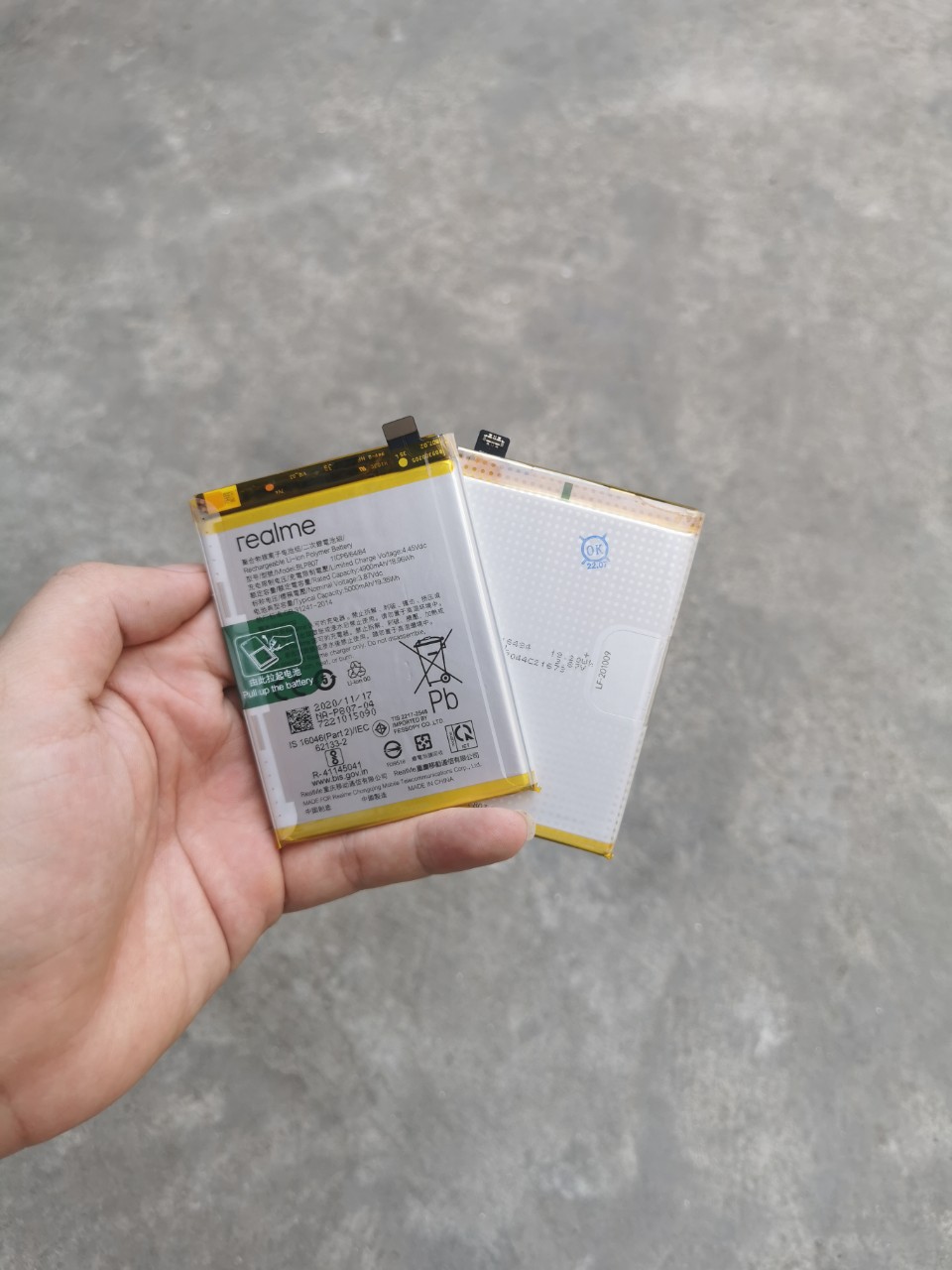Pin điện thoại realme q2 chính hãng, pin realme q2 blp807 dung lượng 5000mah