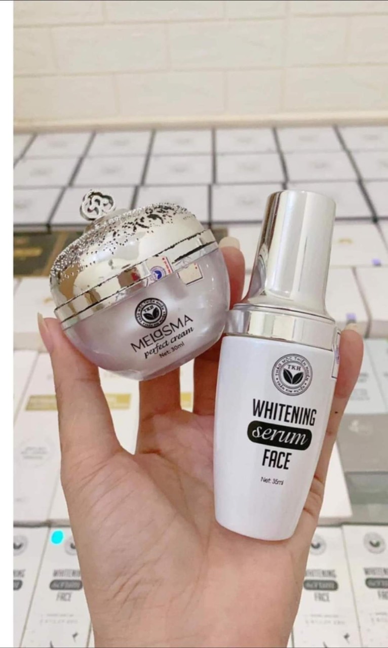 Combo nám tàn nhang - kem nám , serum trần kim huyền