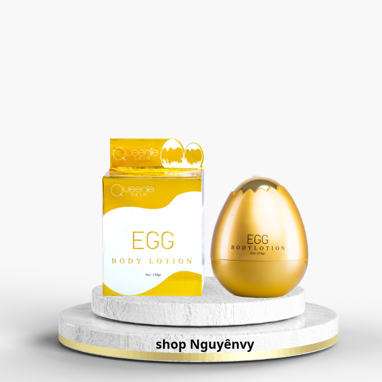 Body trứng 2 lòng queenie skin , tặng gói tắm trắng trứng