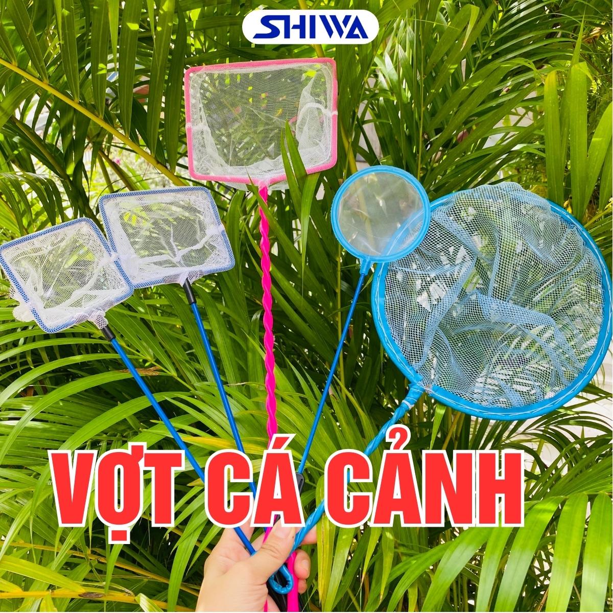 Vợt vớt cá cảnh đủ size - vợt lưới bắt cá giá rẻ - phụ kiện bể cá cảnh - shiwa