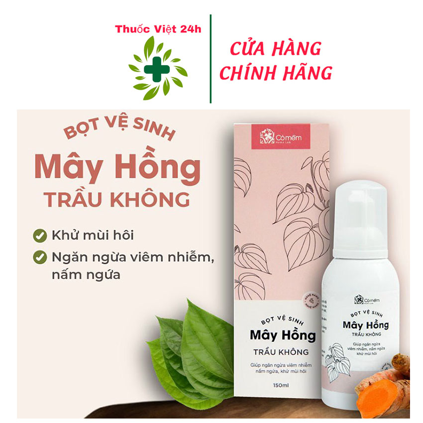 Bọt vệ sinh Mây Hồng Trầu Không 150ml dung dịch vệ sinh phụ nữ , Thuocviet24h