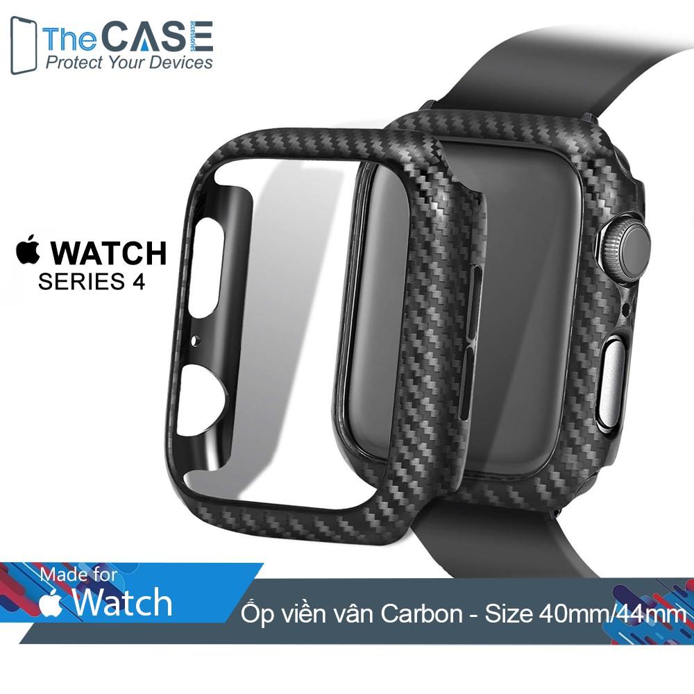 Ốp Viền Apple Watch Series 4 Vân Carbon