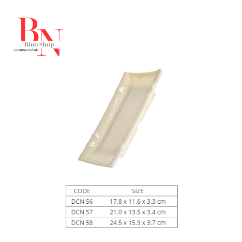 Đĩa nhựa chử nhật vân đá kem-dcn57
