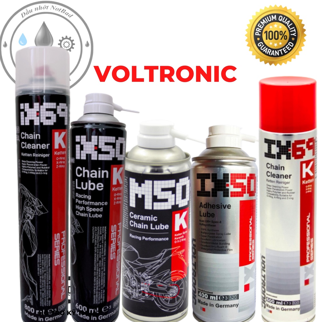 Xịt rửa sên - bôi trơn sên cao cấp Voltronic M50 - Dưỡng sên IX50 - IX50 Jumbo - Vệ sinh sên, Rửa sên IX69 IX69 Jumbo