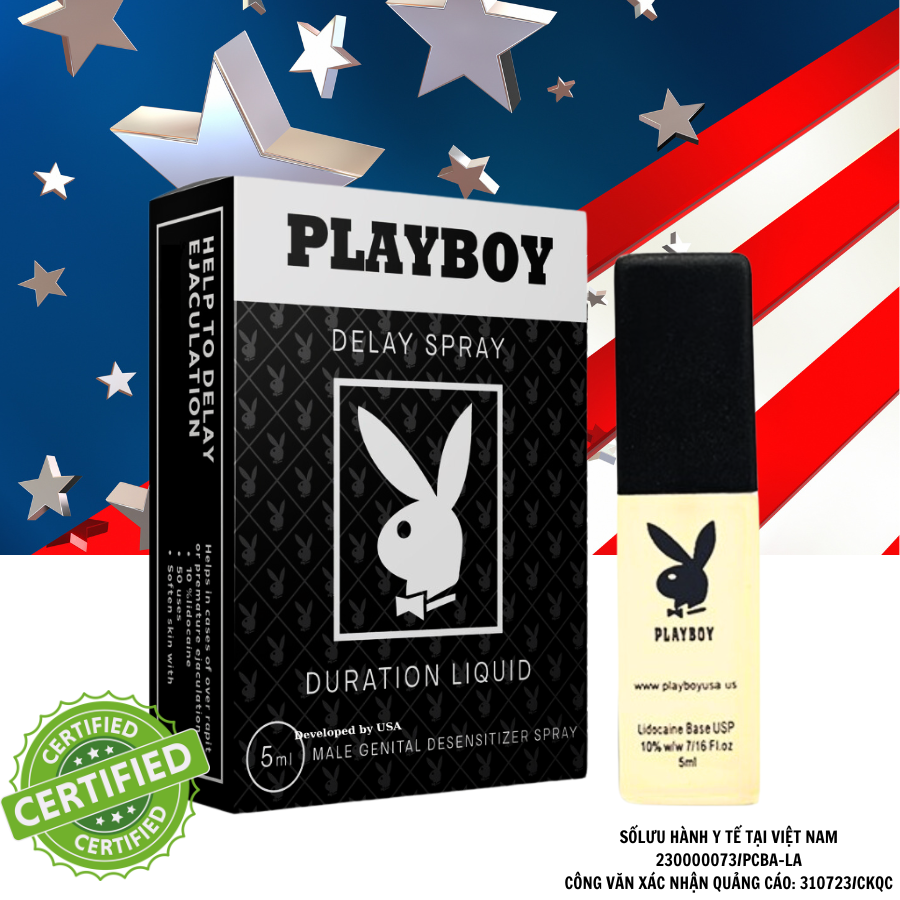 Gel bôi trơn dạng xịt kéo dài quan hệ PLAYBOY USA - 5ml
