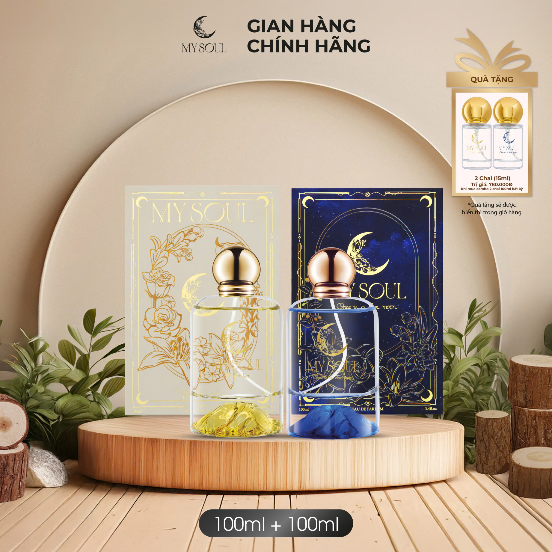 Nước Hoa My Soul - Combo No.01 The First Kiss & No.02 Once In A Blue Moon - 100ml