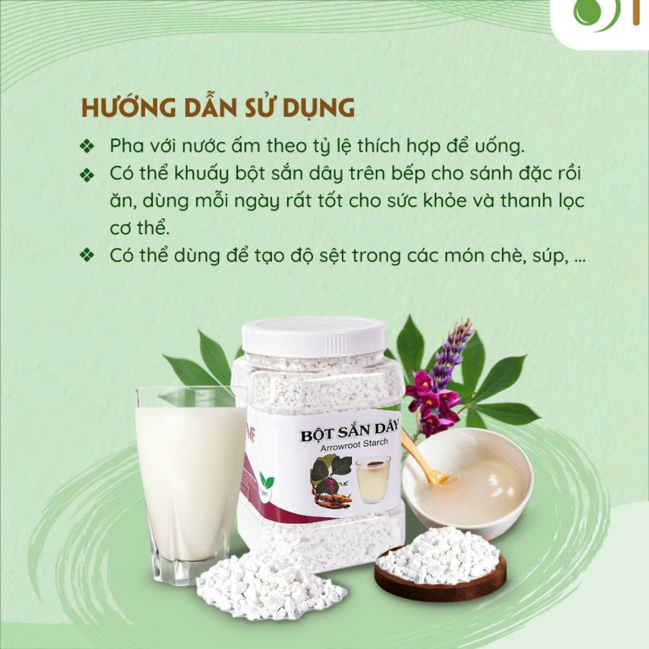 Bột sắn dây nguyên chất Tâm Minh Food đặc biệt hủ 500g