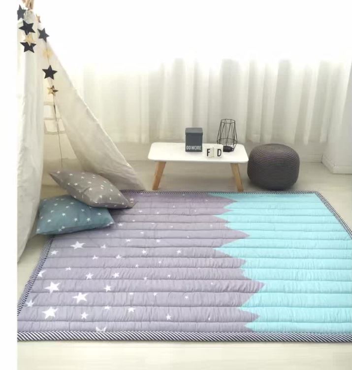 Thảm nằm chơi chần bông cao cấp cho bé - loại dày 2 lớp gòn