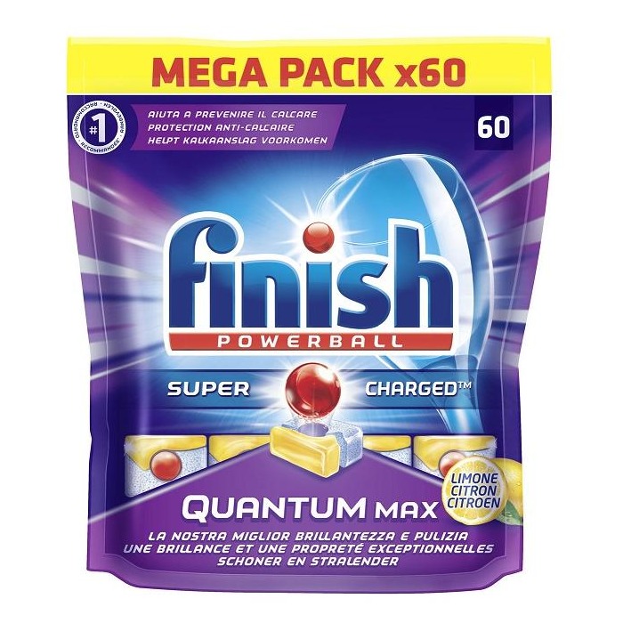 Viên rửa bát finish Quantum túi 60 viên Hàng Đức - viên rửa bát cao cấp dùng cho máy