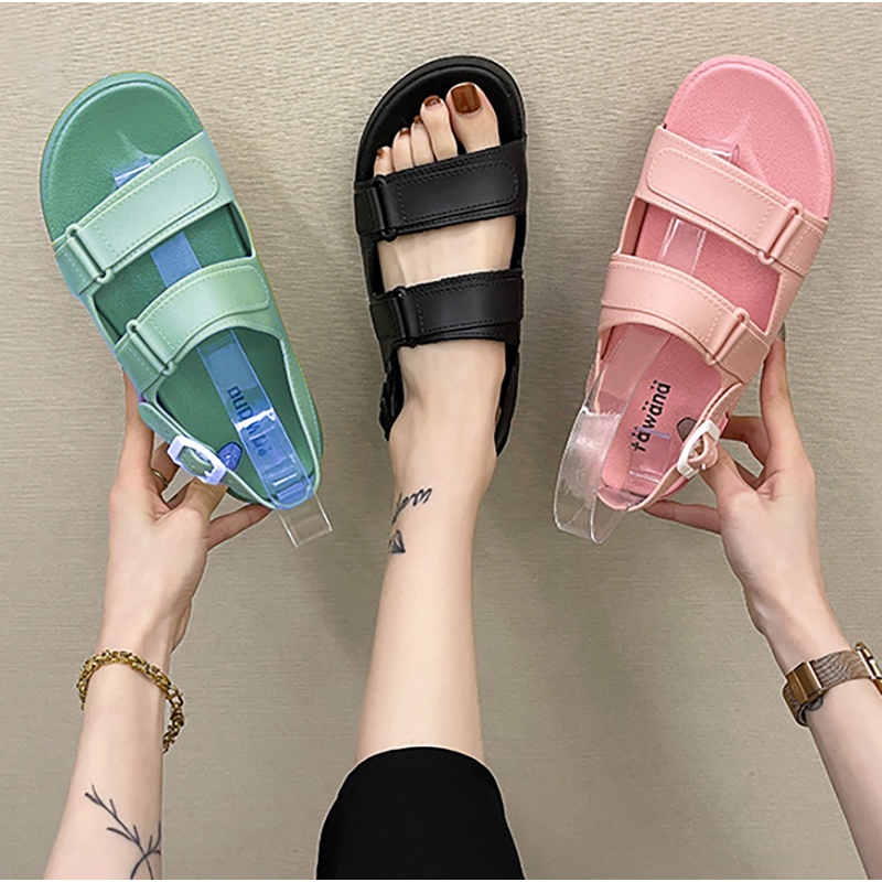Dép sandal nữ quai hậu 2 quai ngang 3 màu teen hot d53