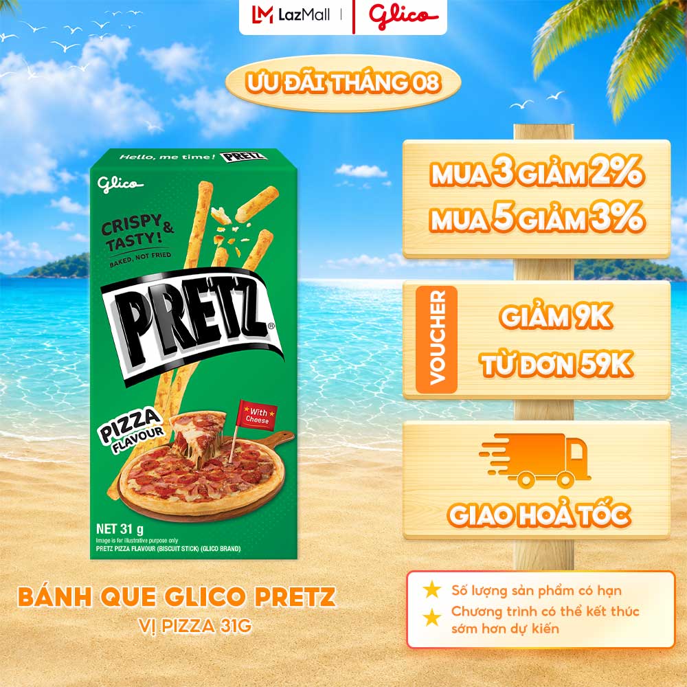 Hộp Lẻ - Bánh Snack Que Pretz Vị Pizza 31G