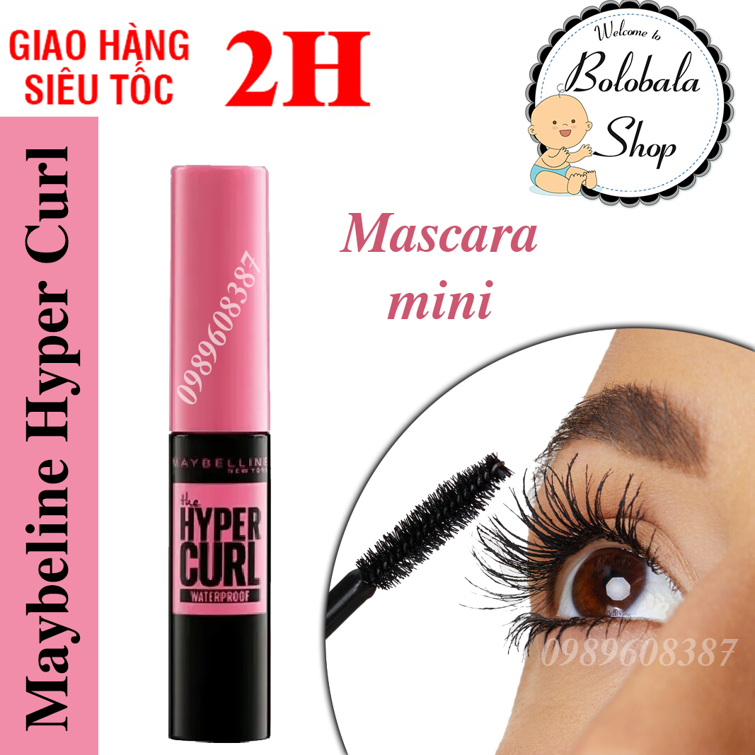 (Mini size) Mascara làm dài và cong mi Maybeline Hyper Curl 4.5ml/ gói 3ml
