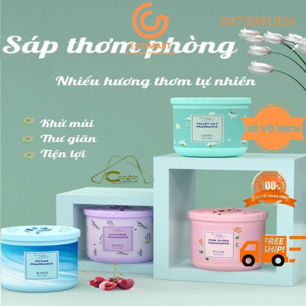 Sáp thơm phòng khử mùi phòng ngủ nhà vệ sinh toilet ô tô với 4 mùi