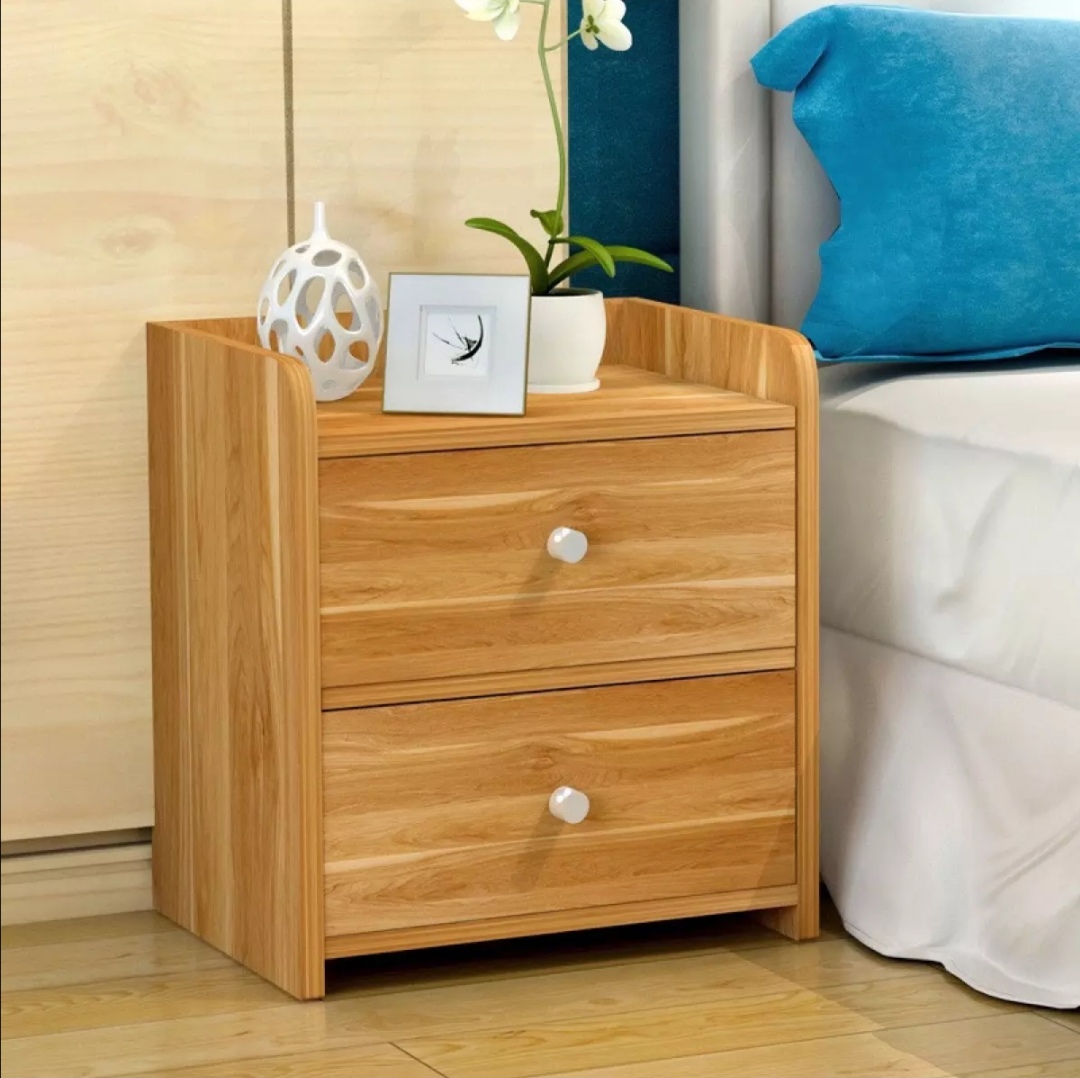 Tủ gỗ đầu giường 2 ngăn kéo. Kích thước C40 x R35 x S20cm. Gỗ MDF cao cấp. Dễ dàng lắp ráp (CL-34)