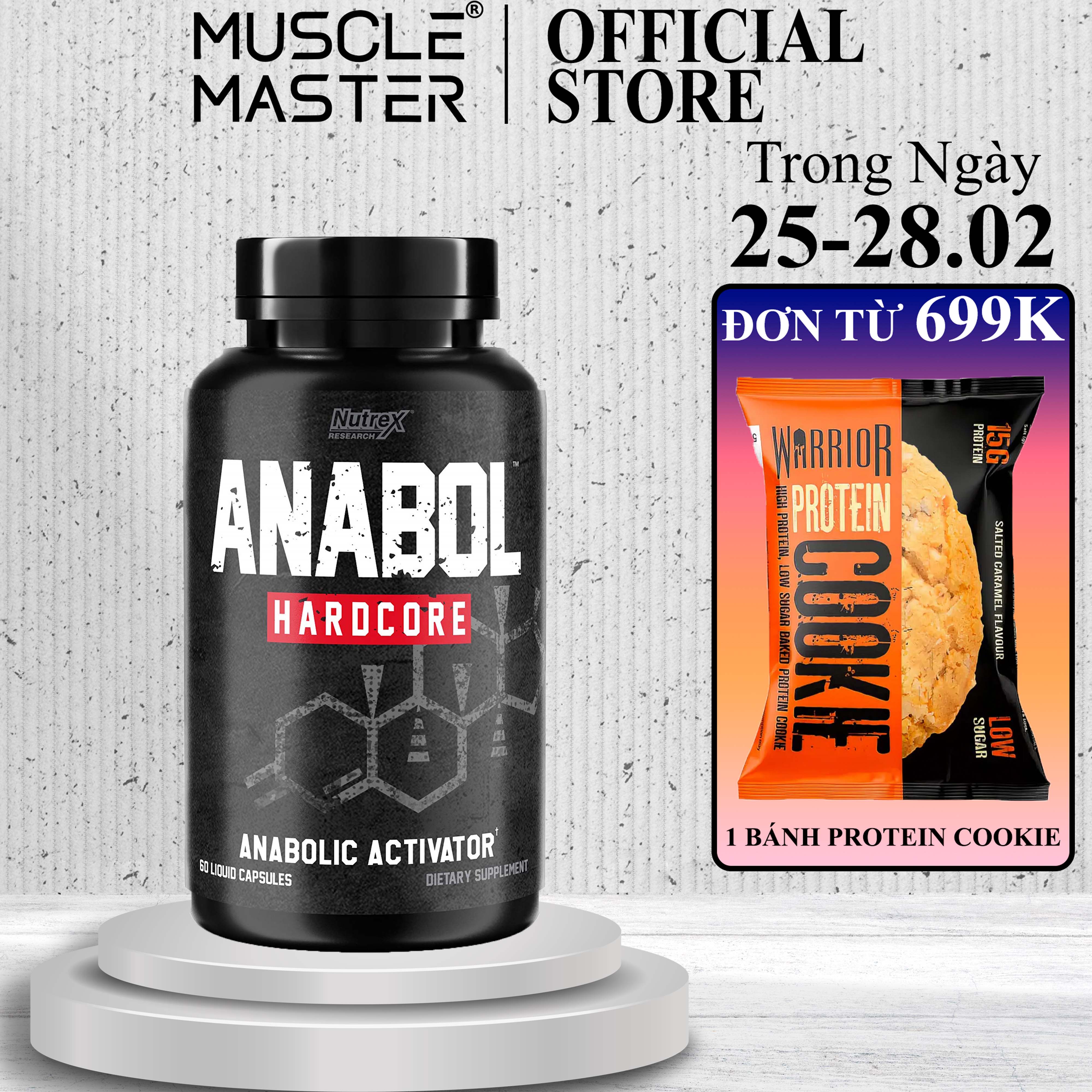 Thực phẩm bổ sung tăng tổng hợp protein phát triển cơ nutrex anabol 60 viên