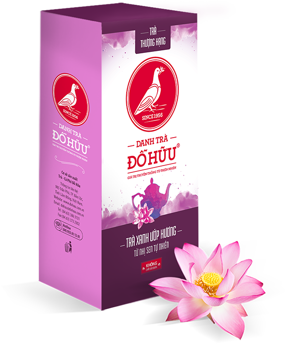 Trà đỗ hữu thượng hạng ướp sen 240g - nồng nàn hương thơm hoa sen