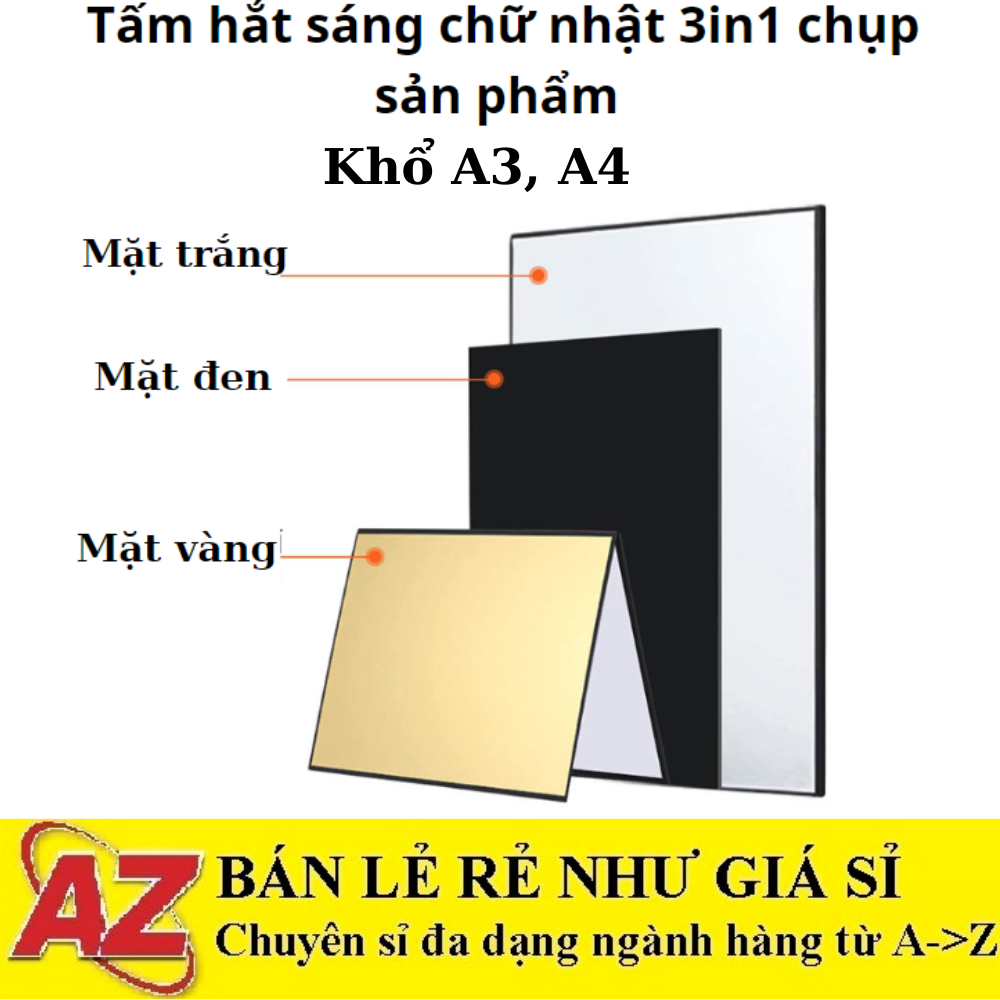 Tấm hắt sáng 3in1 size a3, a4, miếng hắt sáng chụp sản phẩm chuyên dụng